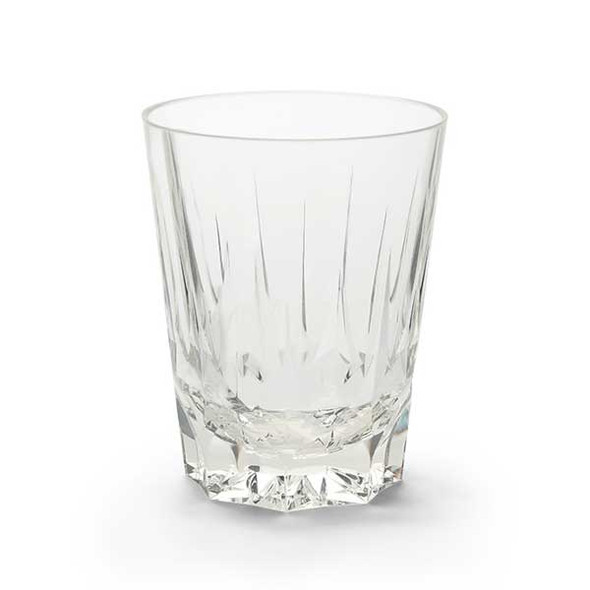 American Metalcraft BBR9 Bentley Collection 9 oz. Stackable Rocks Glass, Silicone, Clear - 2/Set