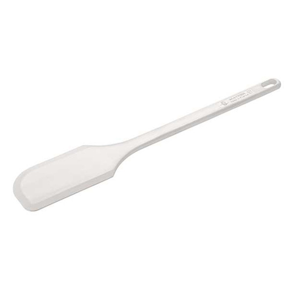 Matfer Bourgeat 113501 Exoglass 13-3/4" High Temp Flat Beveled Spatula, White