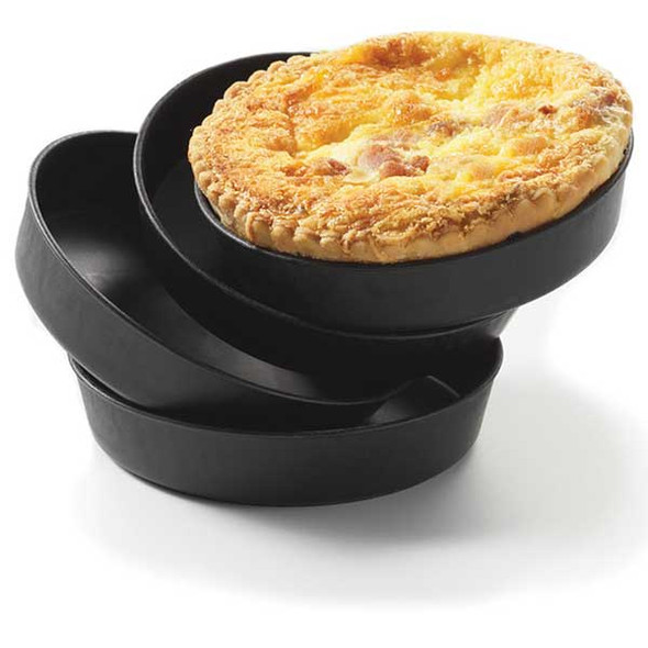 Matfer Bourgeat 345110 Exoglass Quiche Mold, 4" - 12/Pack