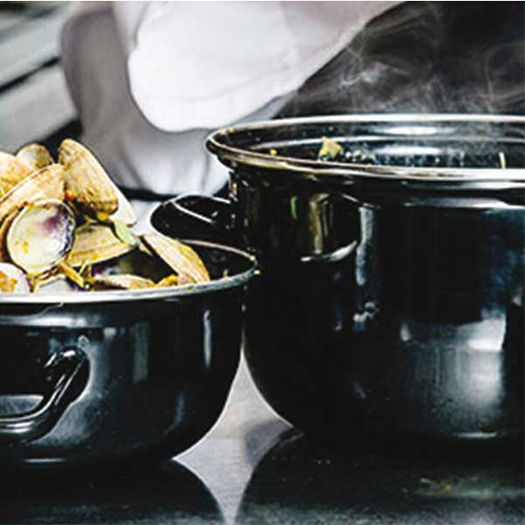 Matfer Bourgeat 070973 Hendi Mussel Pot w/ Lid, 7"x8 1/4"