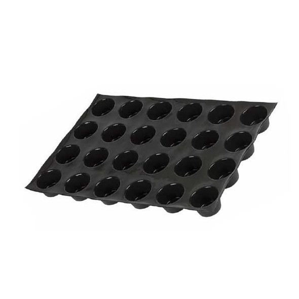 Matfer Bourgeat 336019 Demarle Flexipan Origine Muffin/Cupcake Mold Sheet, 2 3/4", 24 cavities