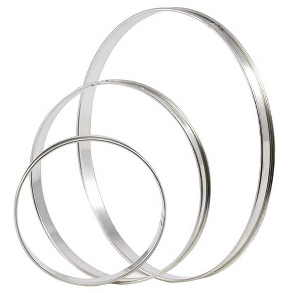 Matfer Bourgeat 371705 Stainless Steel Tart Rings, 3 1/4", Pack of 6