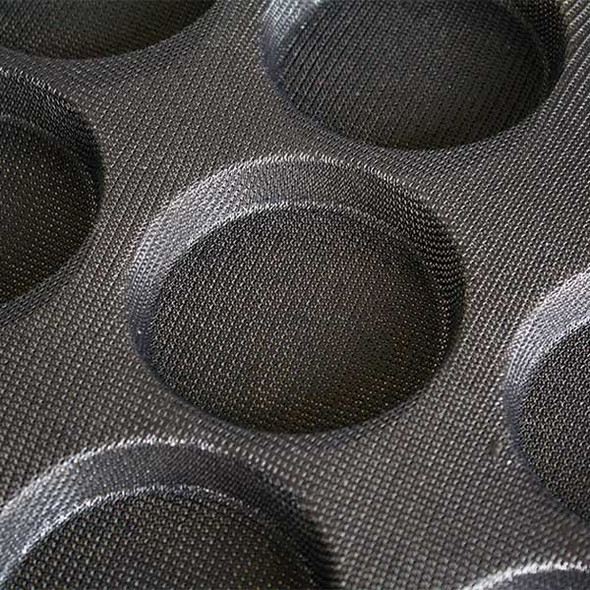 Matfer Bourgeat 337029 Demarle Flexipan Silform 4" Buns Mold, Non-Stick, Silicone
