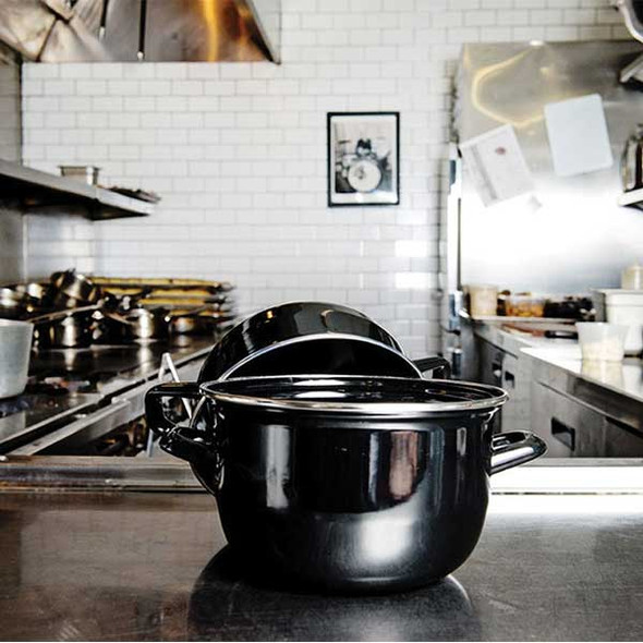  Matfer Bourgeat 070974 Hendi Mussel Pot w/ Lid, 7"x5" 