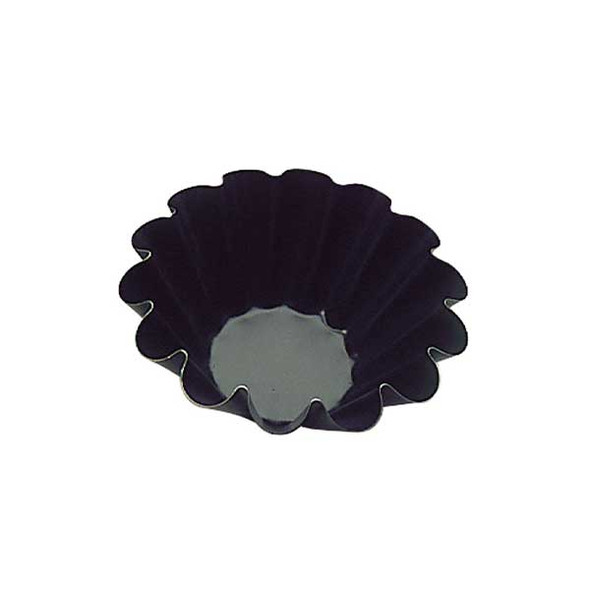 Matfer Bourgeat 330133 Exopan 5-1/2" Brioche Mold, Non-Stick, Fluted, Steel