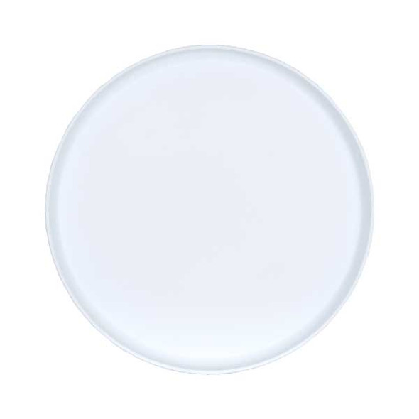 Cal-Mil 26107-14-15 Arista 14" Raised Rim Plate, Melamine, White