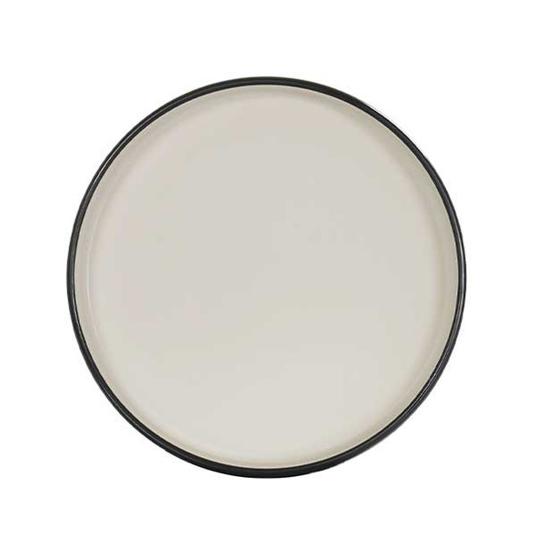Cal-Mil 22017-8-13103 Hudson 8" Black and Ivory Plate