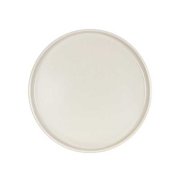 Cal-Mil 26131-10-139 Sorelle 10" Raised Rim White and Ivory Speckle Plate