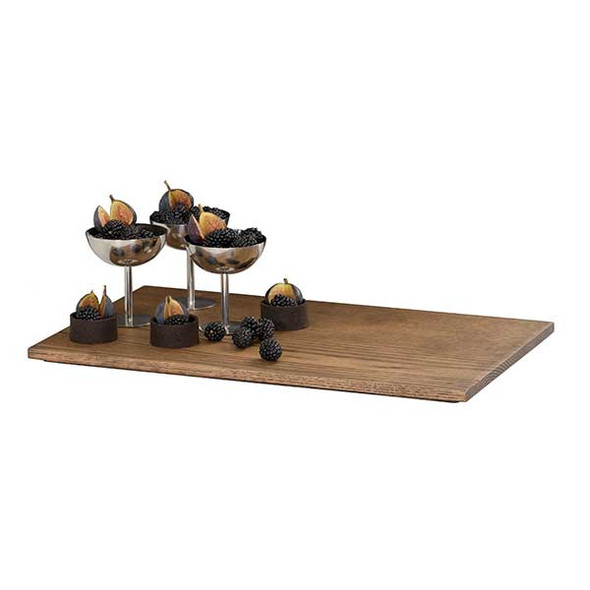 Cal-Mil 23180-1220-136 Melrose 20" x 12" Serving Flat, Oak, Chocolate Brown