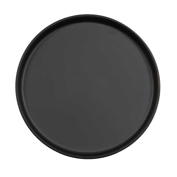 Cal-Mil 26107-10-13 Arista 10" Raised Rim Plate, Melamine, Black