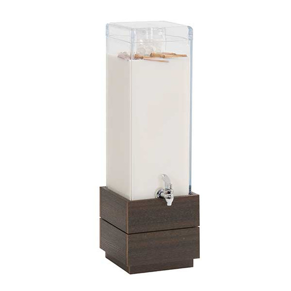 Cal-Mil 28605-3INF-140 Vista 3 gal. Beverage Dispenser, Infusion Chamber, Square, Mocha