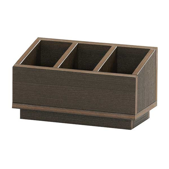 Cal-Mil 28617-140 Vista 3 Section Flatware Organizer, Mocha