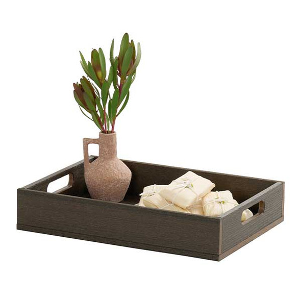 Cal-Mil 28612-1-140 Vista Tray with Handles, Mocha