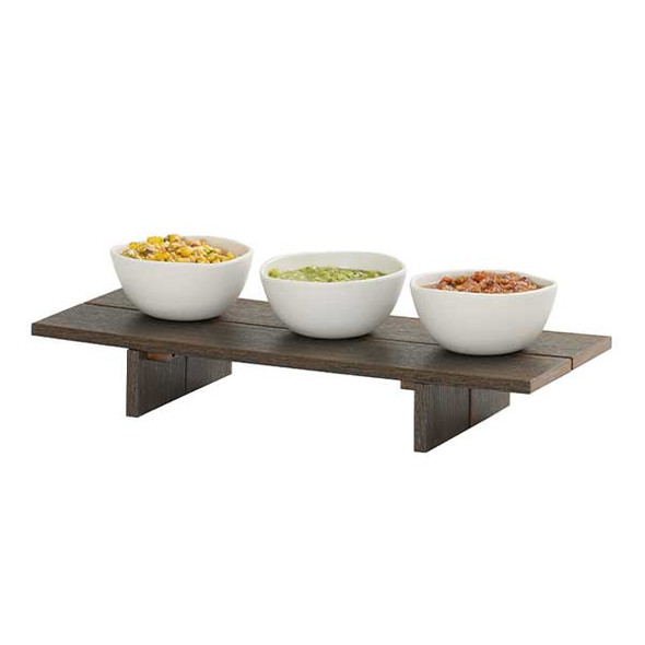 Cal-Mil 28600-3-140 Vista 20" x 8" x 3" Rectangular Riser, Mocha