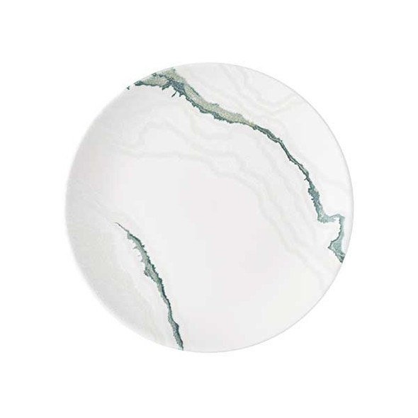 Churchill TDAGEVP81 Inked Tide Accents 8-2/3" Coupe Plate, Ceramic, Green