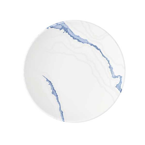 Churchill TDABEVB91 Inked Tide Accents 40 oz. Coupe Bowl, Ceramic, Blue - 12/Case