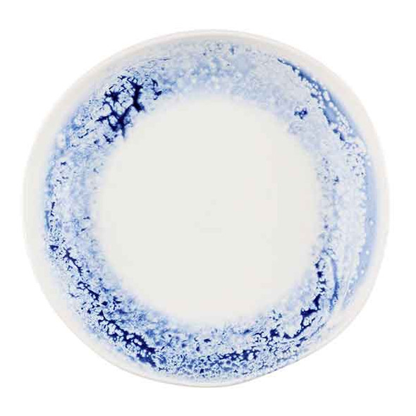 Churchill FRBLPWB21 Inked Fresco 41 oz. Natural Organic Deep Bowl, Blue - Overhead View
