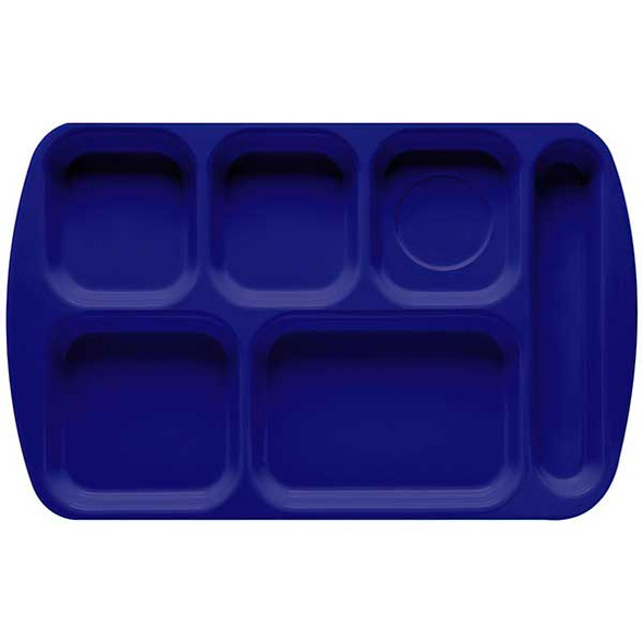 GET TR-151-NB 6-Compartment School Tray, Right Handed, Navy Blue - 12/Case