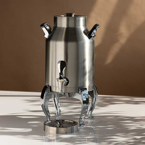 Service Ideas DD15BSRG Thermo-Urn 1.5 Gallon Dairy Dispenser, Regal Leg Stand, Brushed Stainless