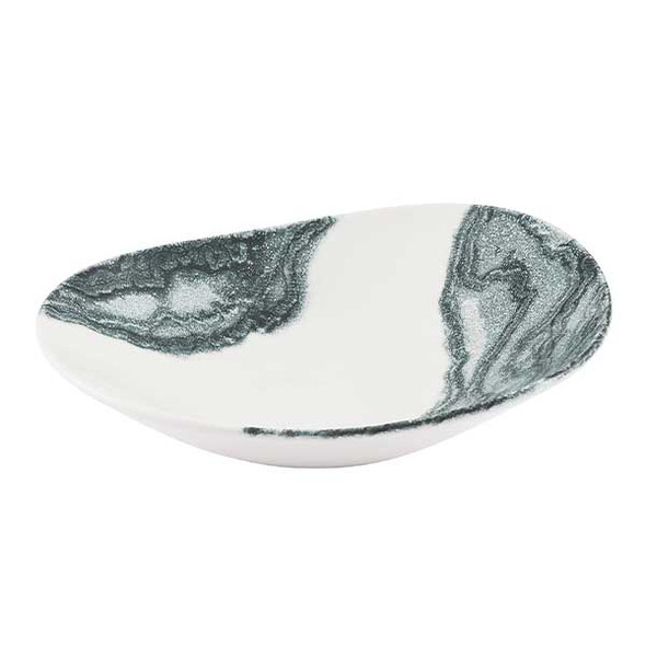 Churchill TDBKOBO91 Inked Tide 28 oz. Opal Organic Bowl, Ceramic, Black 