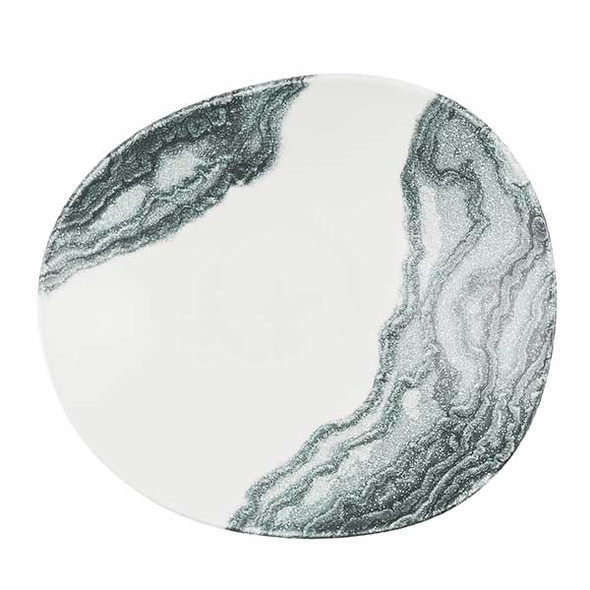 Churchill TDBKOBO91 Inked Tide 28 oz. Opal Organic Bowl, Ceramic, Black 
