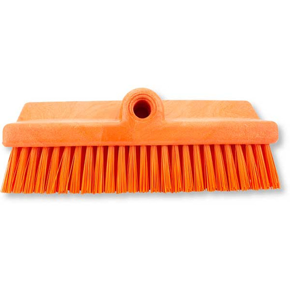 Carlisle 40423EC24 Sparta 10" Floor Scrub Brush Head, Orange