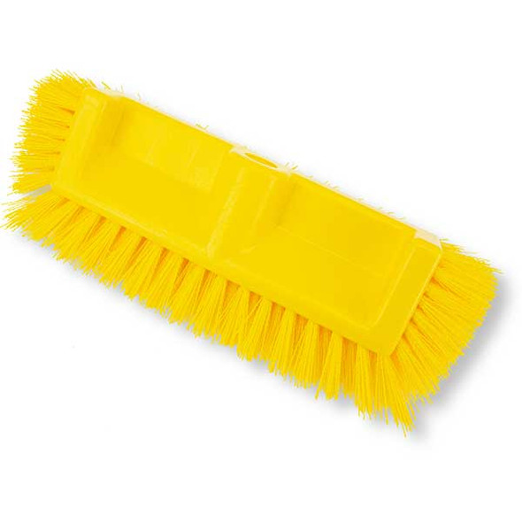 Carlisle 40422EC04 Sparta 12" Floor Scrub Brush Head, End Bristles, Yellow