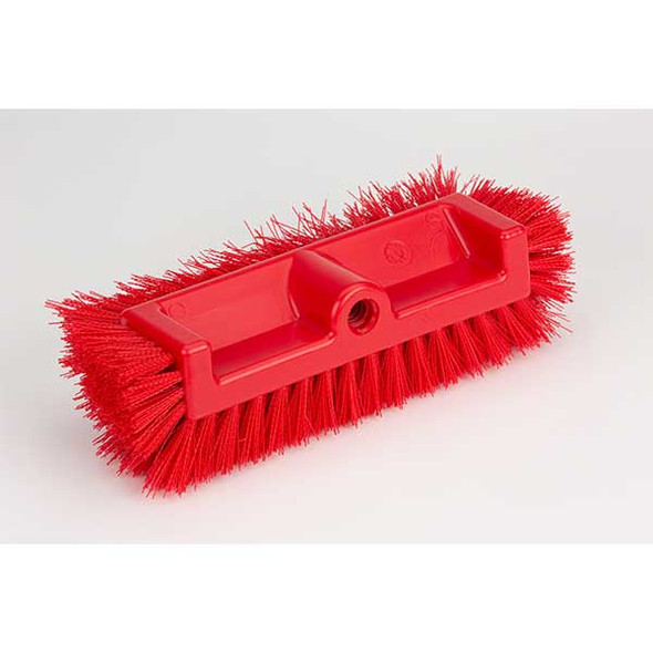 Carlisle 40422EC05 Sparta 12" Floor Scrub Brush Head, End Bristles, Red