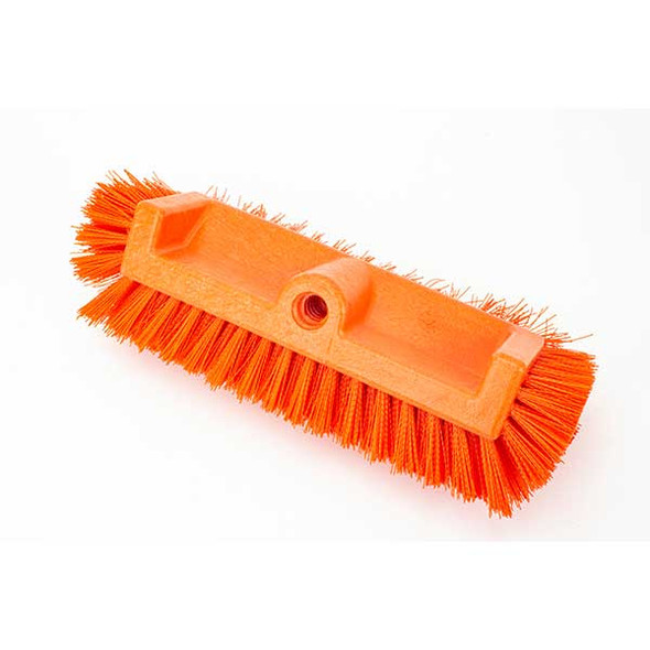 Carlisle 40422EC24 Sparta 12" Floor Scrub Brush Head, End Bristles, Orange