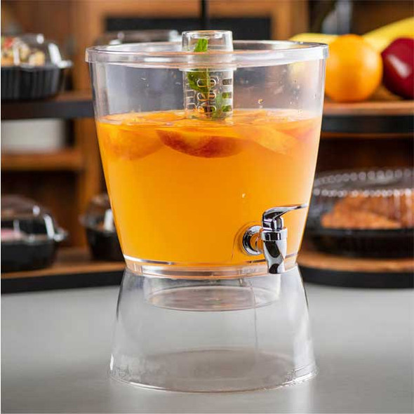 Tablecraft BAD1500 1.5 gal. Beverage Dispenser, Infusion Chamber, Stackable, Round