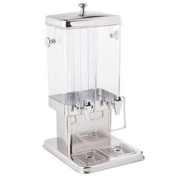 Tablecraft 70 3 gal. Dual Beverage Dispenser, Stainless Steel & Plastic