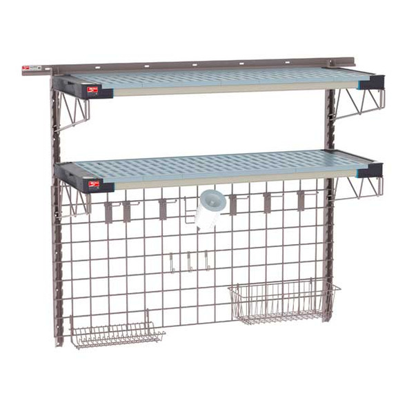 Metro SW-1848K4-45-SINK SmartWall 48" x 18" Wall Shelving Sink Kit, 2-Shelf