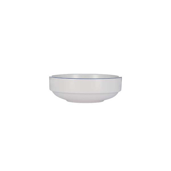 Libbey 114227 Porcelana Linea 34 oz. Nestabowl, Porcelain, Blue Band