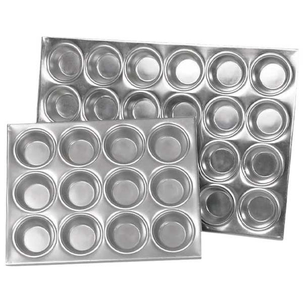 Browne 5811612 12 Cup 3 oz. Standard Muffin Pan, Aluminum