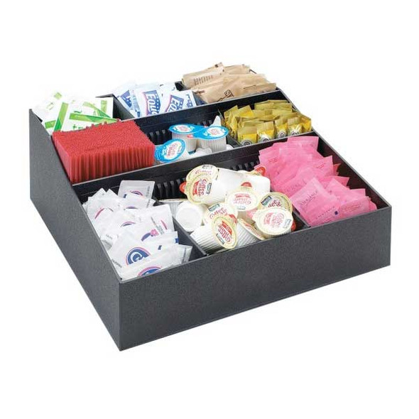 Cal-Mil 1260 Classic 9-Compartment Coffee Condiment Unit, ABS, Black