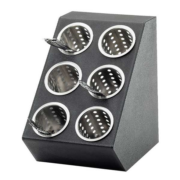 Cal-Mil 2049 Classic 9-Compartment Cylinder Display, ABS, Black