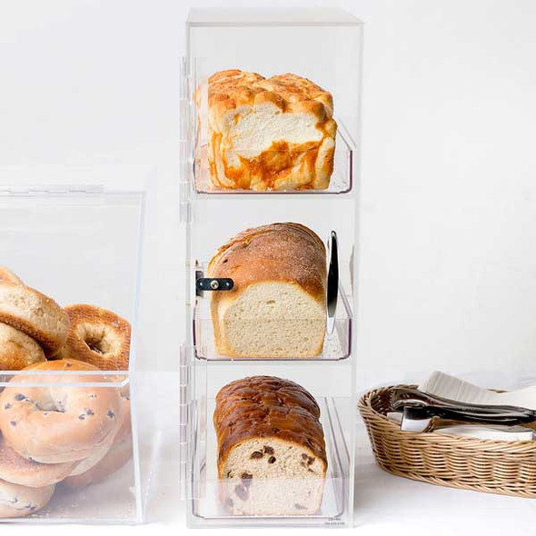 Cal-Mil 1204P-12 Classic 3-Tier Bread Box 20"H, Acrylic, Clear