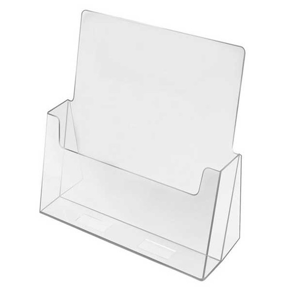 Cal-Mil 210 Brochure Holder 8-1/2" x 1-1/2" x 10"H, Acrylic, Clear