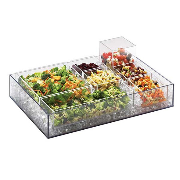 Cal-Mil 1399-12 Cater Choice 16" x 24" Rectangular Housing Only, PETG, Clear