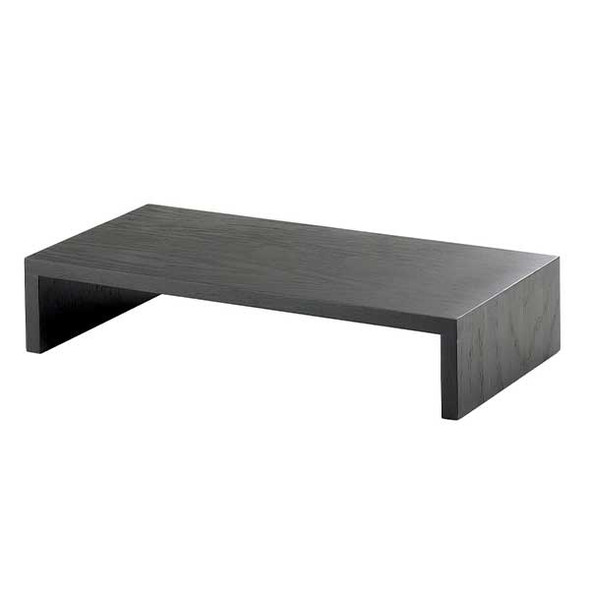 Cal-Mil 1934-4-96 Midnight Collection 24" x 10" x 4"H Rectangle Step Riser, Bamboo, Black