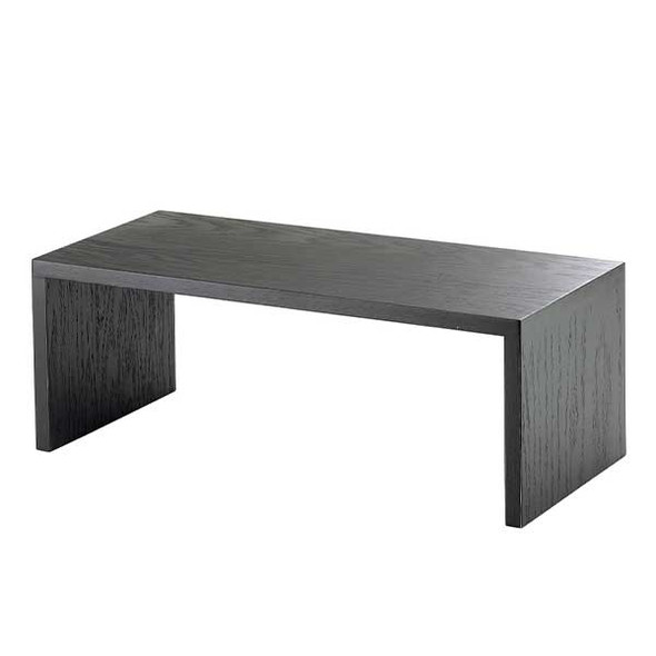 Cal-Mil 1934-8-96 Midnight Collection 22" x 10" x 8"H Rectangle Step Riser, Bamboo, Black