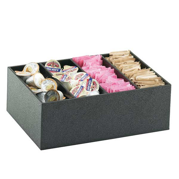 Cal-Mil 2040 Classic 4-Compartment Condiment Organizer, ABS, Black