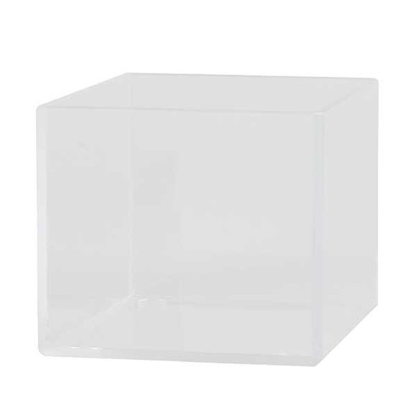 Cal-Mil 22311-4-12 Modular 4" x 4" x 4"H Box, Acrylic, Clear