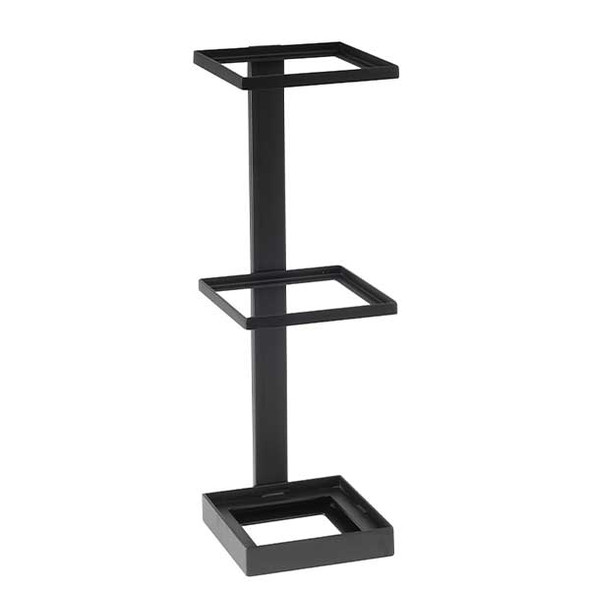 Cal-Mil 22318-13 Modular 3-Tier 6" x 6" Merchandising Stand, Metal, Black