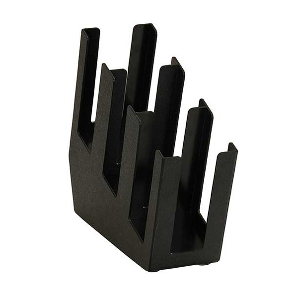 Cal-Mil 23417-3 Classic 3-Section Cup & Lid Angled Display, ABS, Black