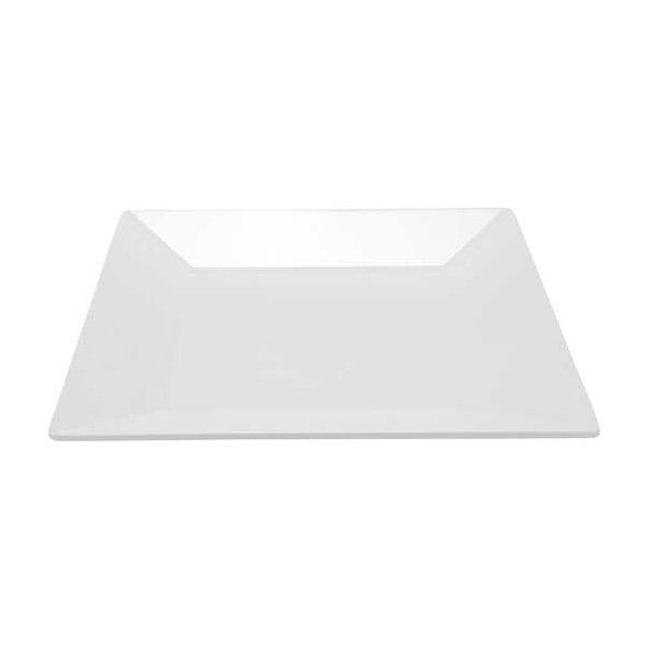 GET ML-90-W Siciliano 12" Coupe Plate, Square, Melamine, White