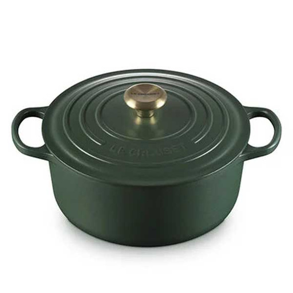 Le Creuset 21177026098071 Signature 5.5 qt. Dutch Oven, Enameled Cast Iron, Foret