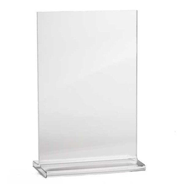 Tablecraft 85110 8-1/2" x 11" Table Tent, Plastic, Clear