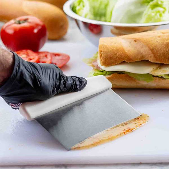 Tablecraft 10935 6" Dough Scraper, Stainless Steel