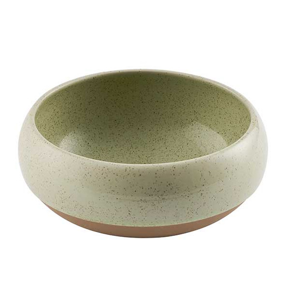 Churchill SESGEM401 Emerge 40 oz. Deep Bowl, Stoneware, Speckled Green